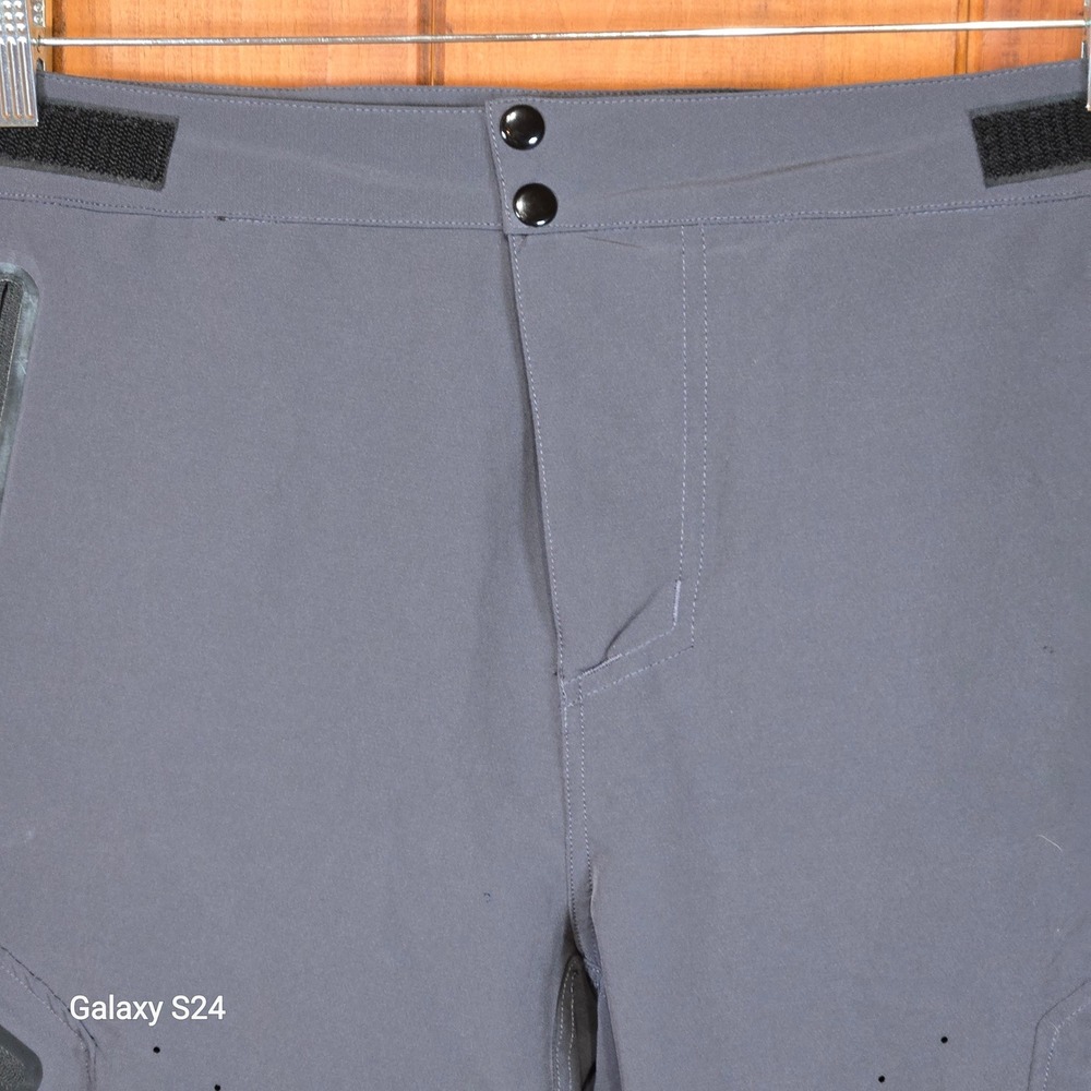 Arsuxeo‎ Mens Gray Mountain Biking MTB Shorts Adjustable Waist Pockets Size M